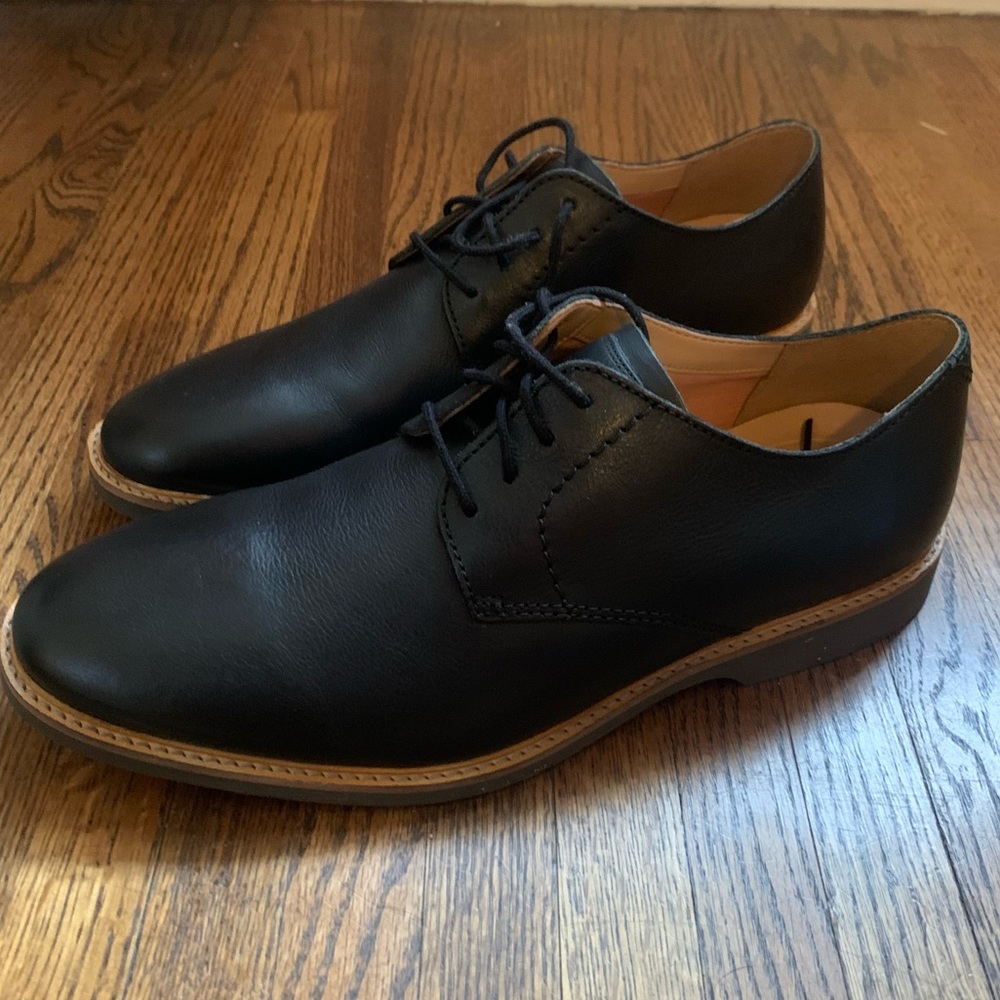ATTICUS LACE OXFORD black leather size 11 New